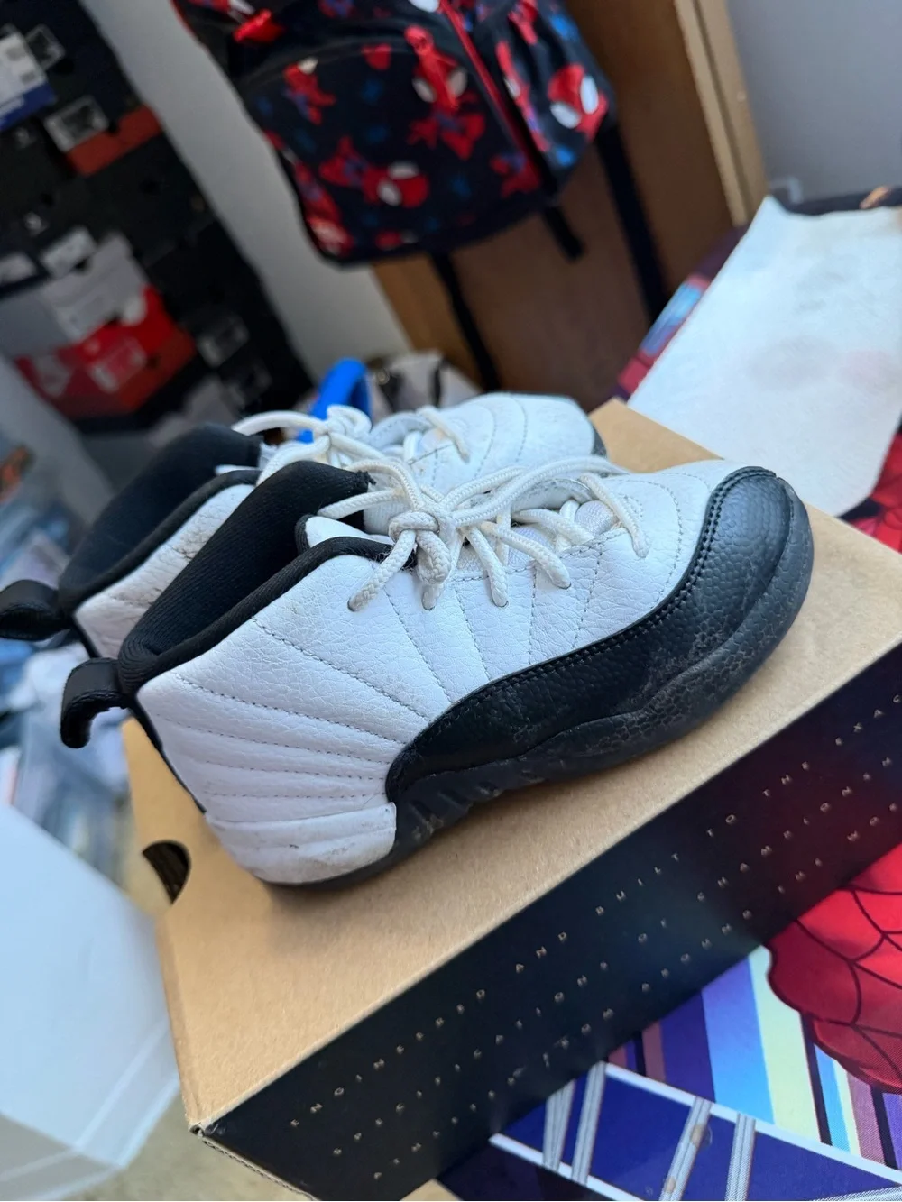 Jordan Infant Sneakers in White, Black and Red